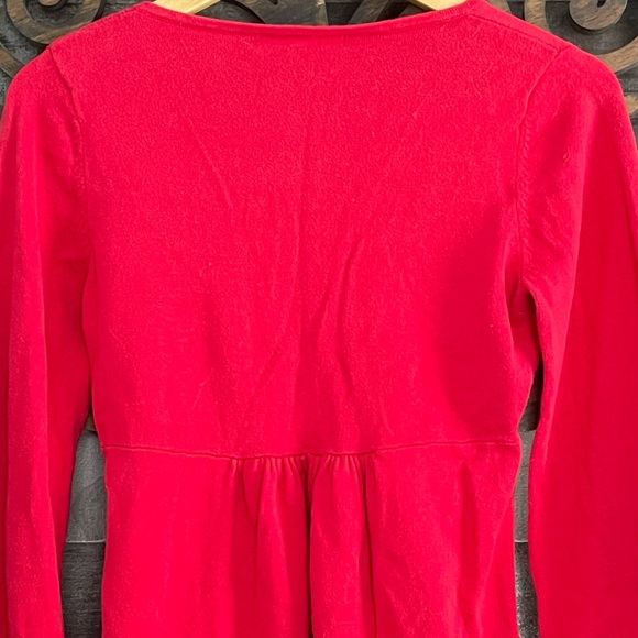 y2k Sweater Top Embroidery Floral Babydoll Empire Waist Boho Square Neck - Picture 12 of 16